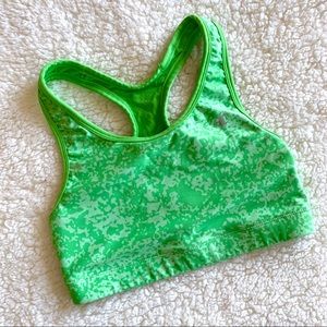 neon champion sports bra